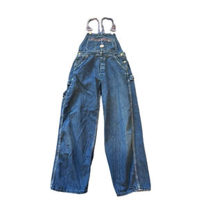 Pointer Brand Mens Blue Vintage Relaxed Fit Distressed Denim Overalls Dungaree